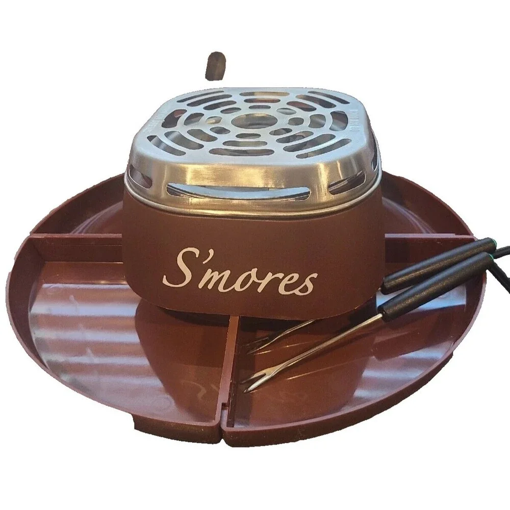 S'MORES KIT by Nostalgia SMM200 Indoor Electric Stainless Steel S'mores Maker
